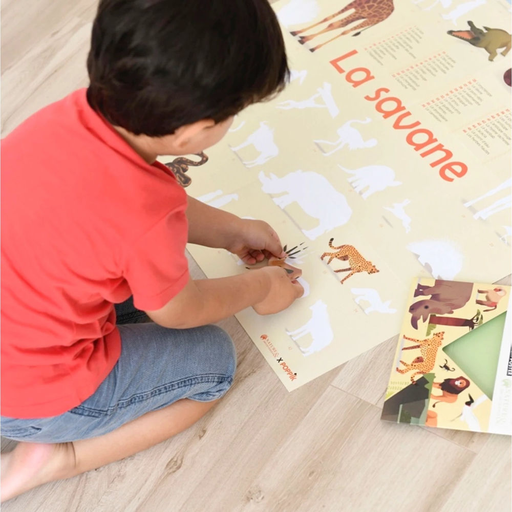 Sticker Lernposter Savanne