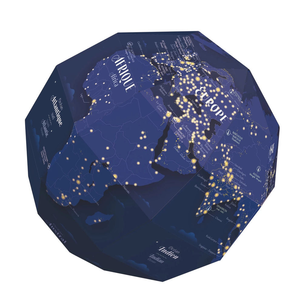 Mein Bastel-Globus, Erde bei Nacht