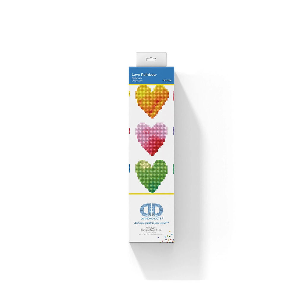 Diamond Painting Herzen Regenbogen