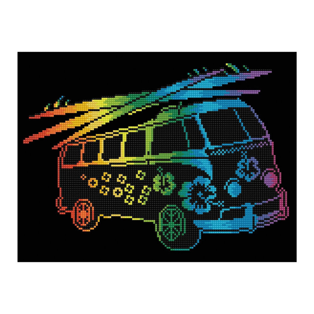 Diamond Painting Flower Power Bus
