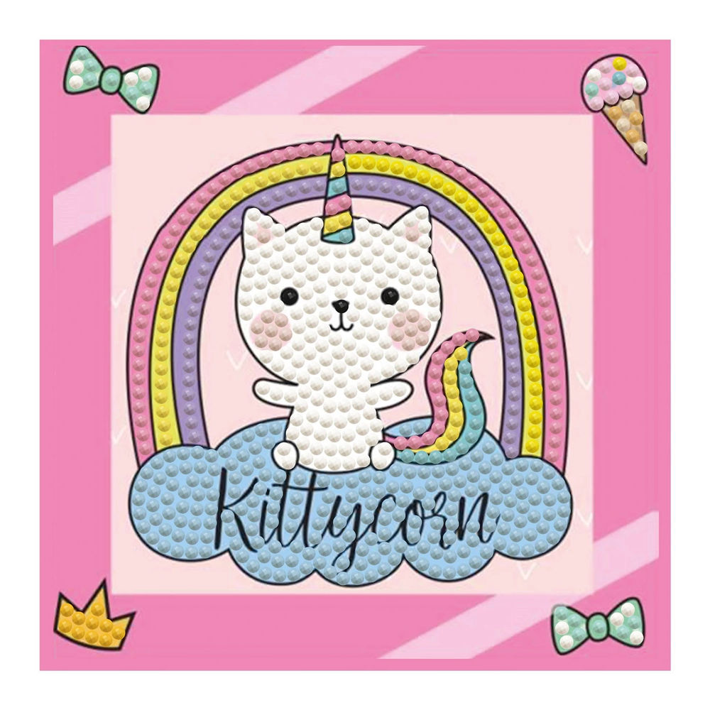 Diamond Painting Katze Einhorn