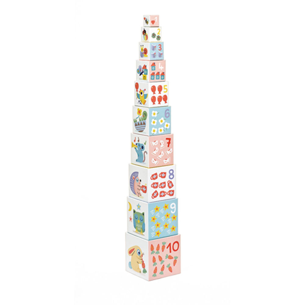 Djeco Baby Bloki Pyramide (10 Würfel)
