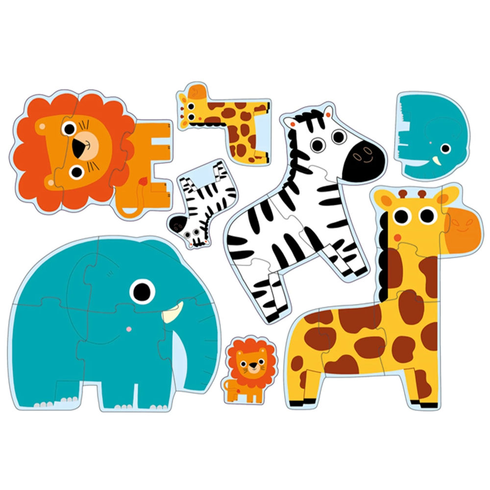 Erstes Puzzle Im Dschungel, 3/4/5/6 Teile