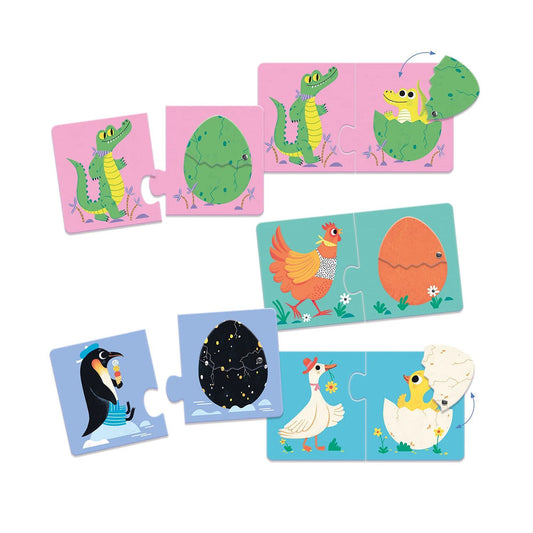Djeco Puzzle Duo Lustige Eier