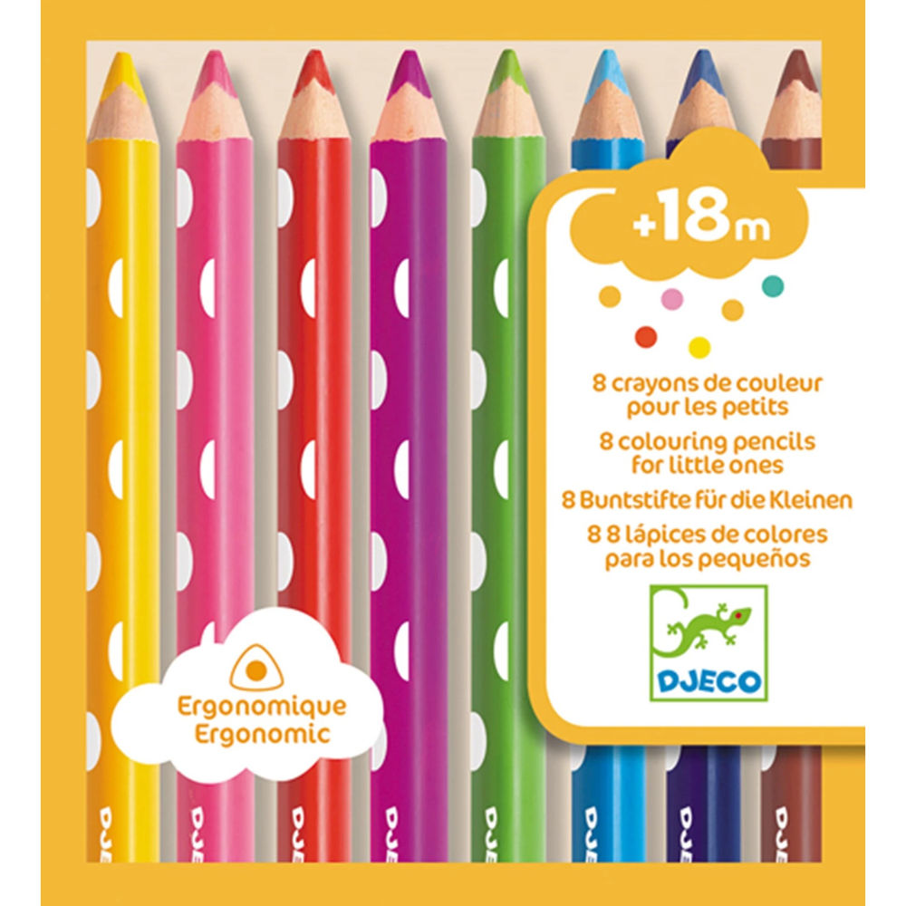 Djeco 8 Farbstifte für die Kleinen