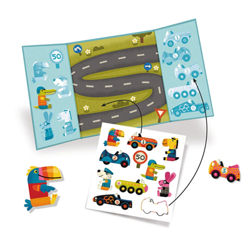 Djeco Stickerbilder Auto