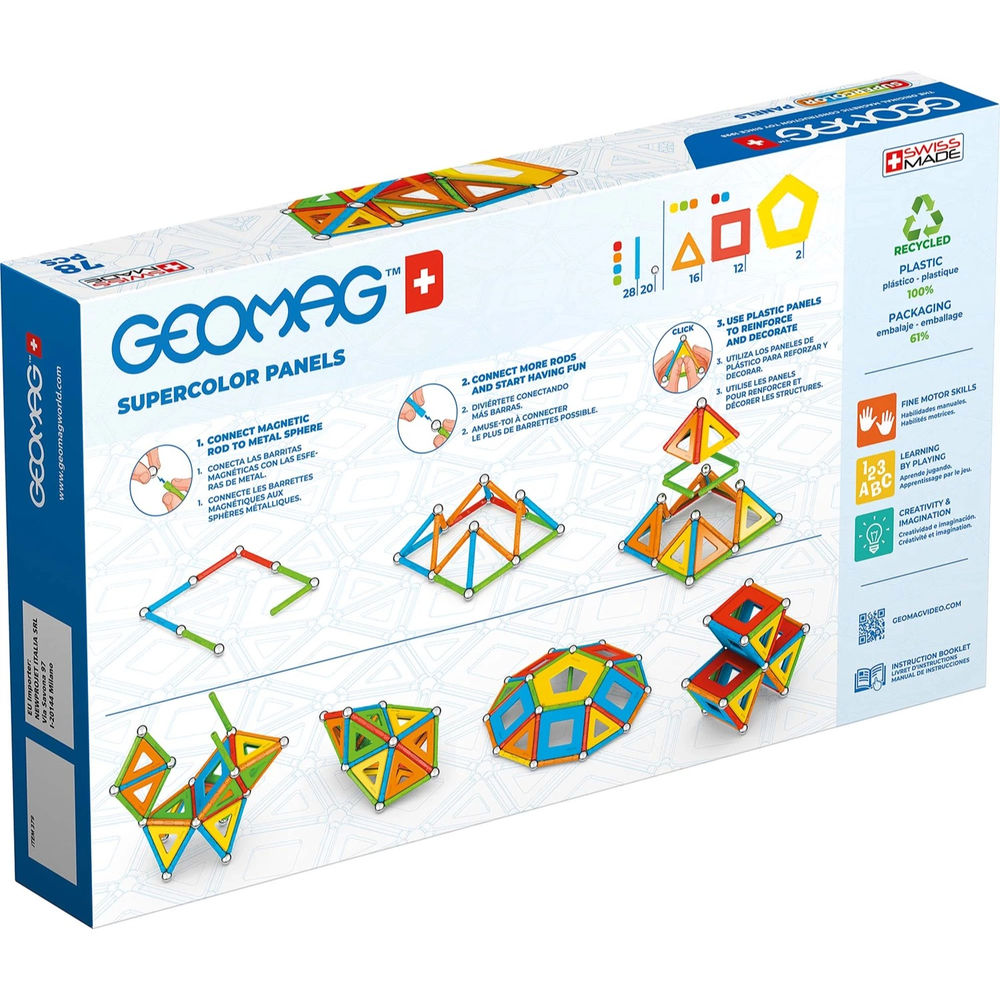 Geomag Panels GREEN line SUPERCOLOR 78 Teile
