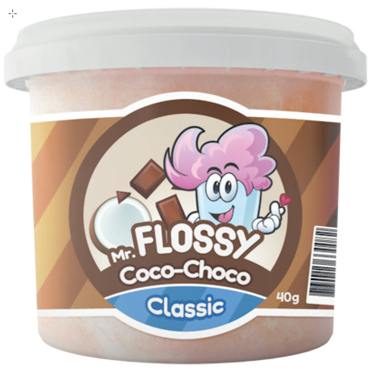 Mr. Flossy Zuckerwatte Classic Kokos-Schokolade, 40g