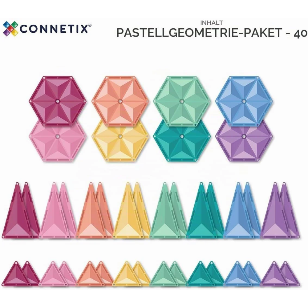 Pastell Geometrie Packung, 40-teilig