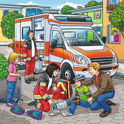 Puzzle Helfer in der Not, 3 x 49 Teile