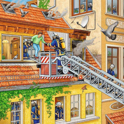 Puzzle Feuerwehreinsatz, 3 x 49 Teile