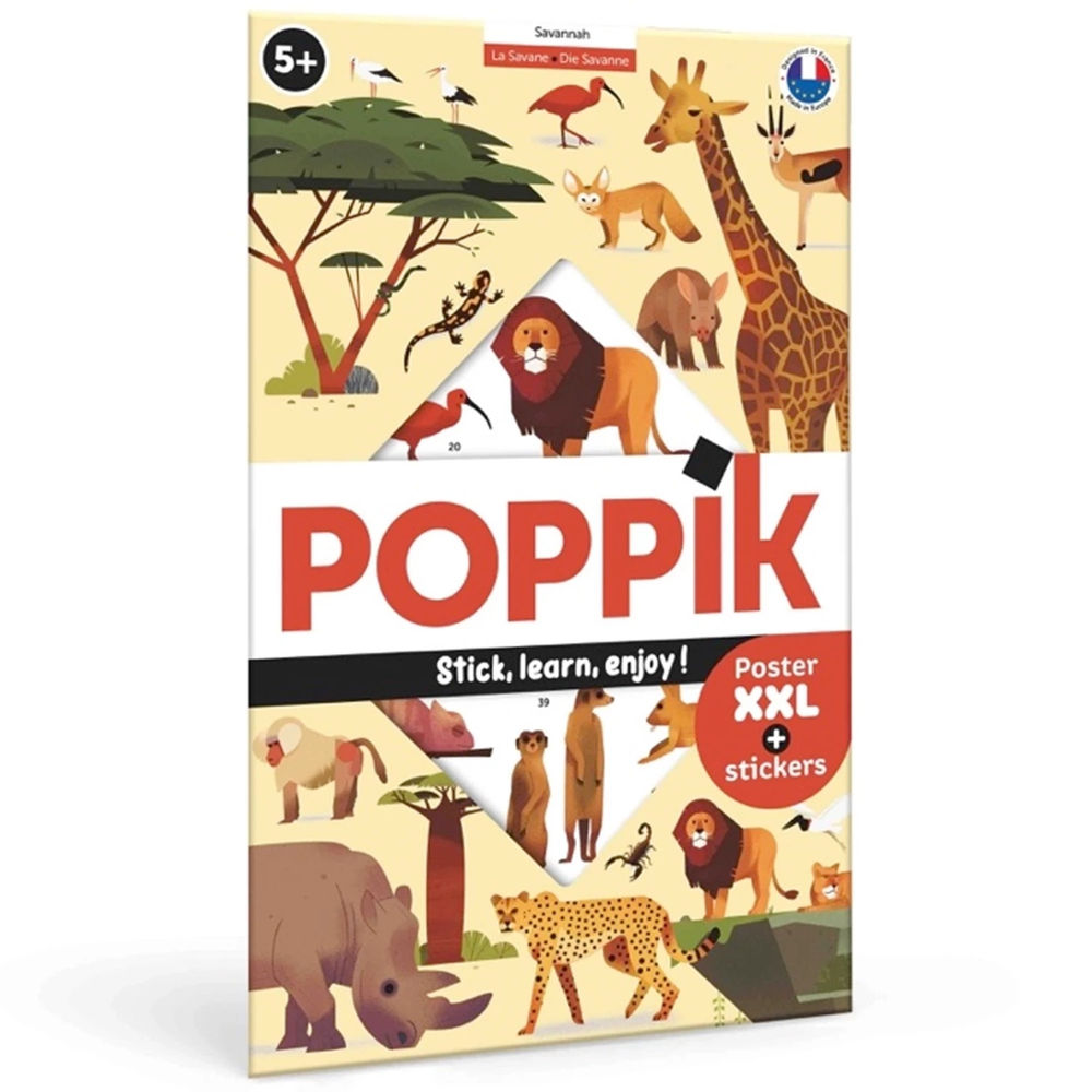 Sticker Lernposter Savanne
