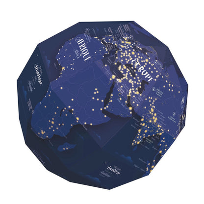 Mein Bastel-Globus, Erde bei Nacht