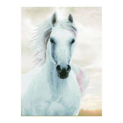 Diamond Painting Pferd weiss