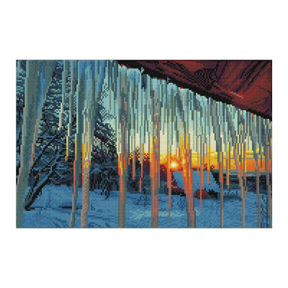 Diamond Painting Eiszapfen