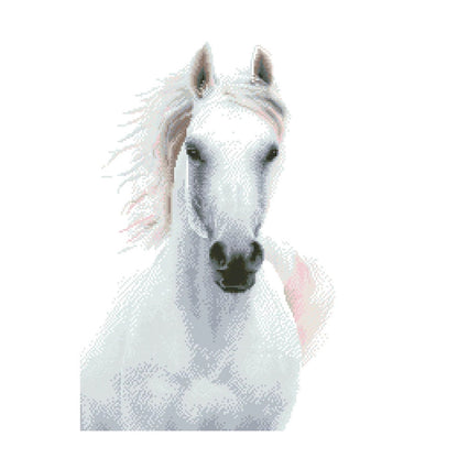 Diamond Painting Pferd weiss