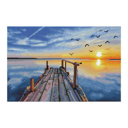 Diamond Painting Sonnenuntergang See