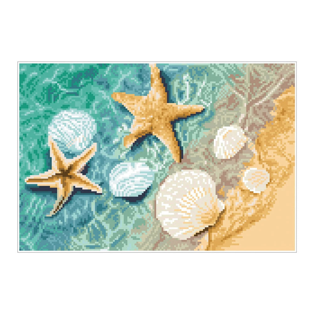 Diamond Painting Muscheln und Seesterne