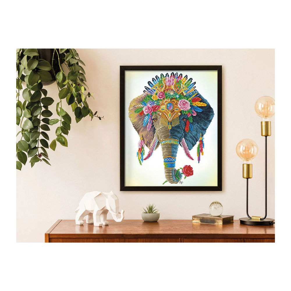 Diamond Painting Bohemian Elefant