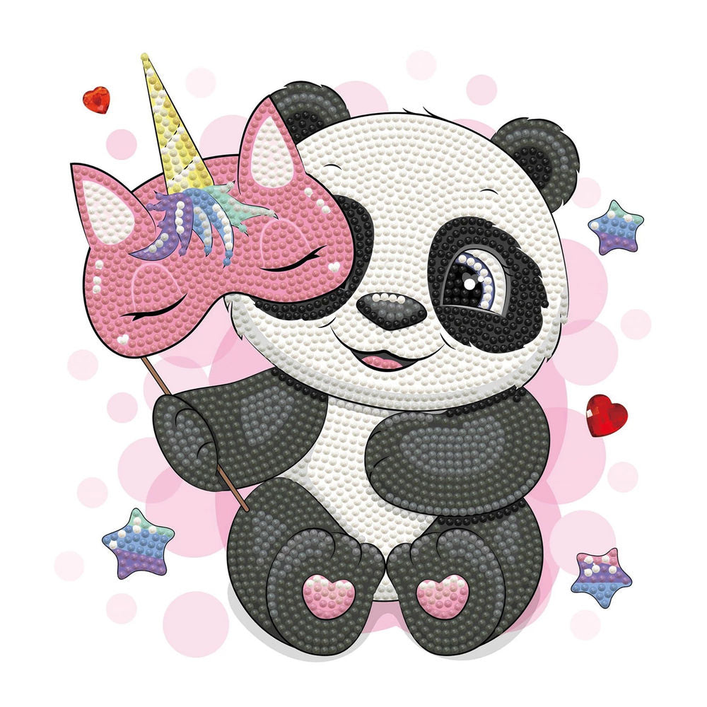 Diamond Painting Panda mit Maske