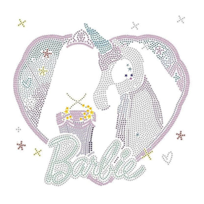 Diamond Painting Barbie mit Einhorn