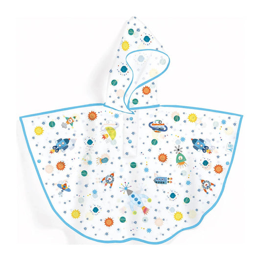 Djeco Regenponcho Rakete (90x46 cm)