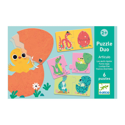 Djeco Puzzle Duo Lustige Eier