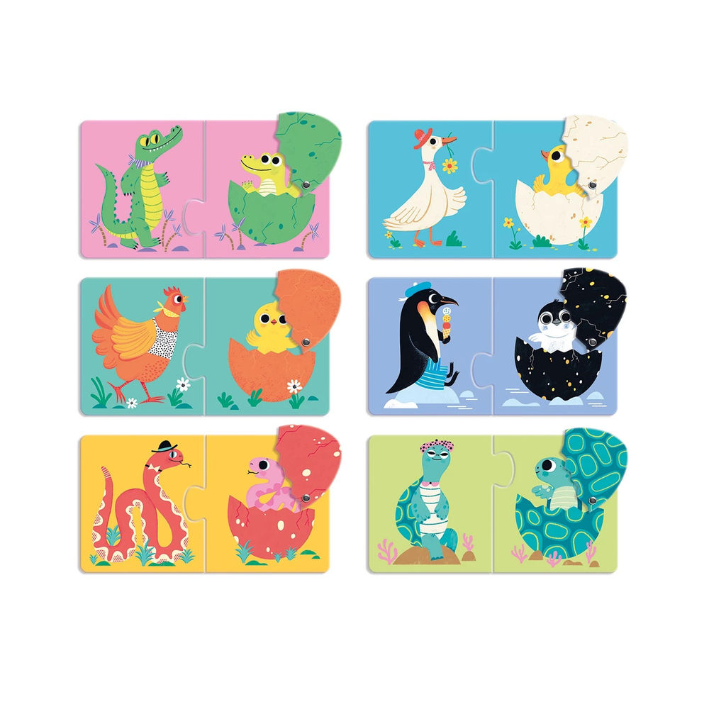 Djeco Puzzle Duo Lustige Eier
