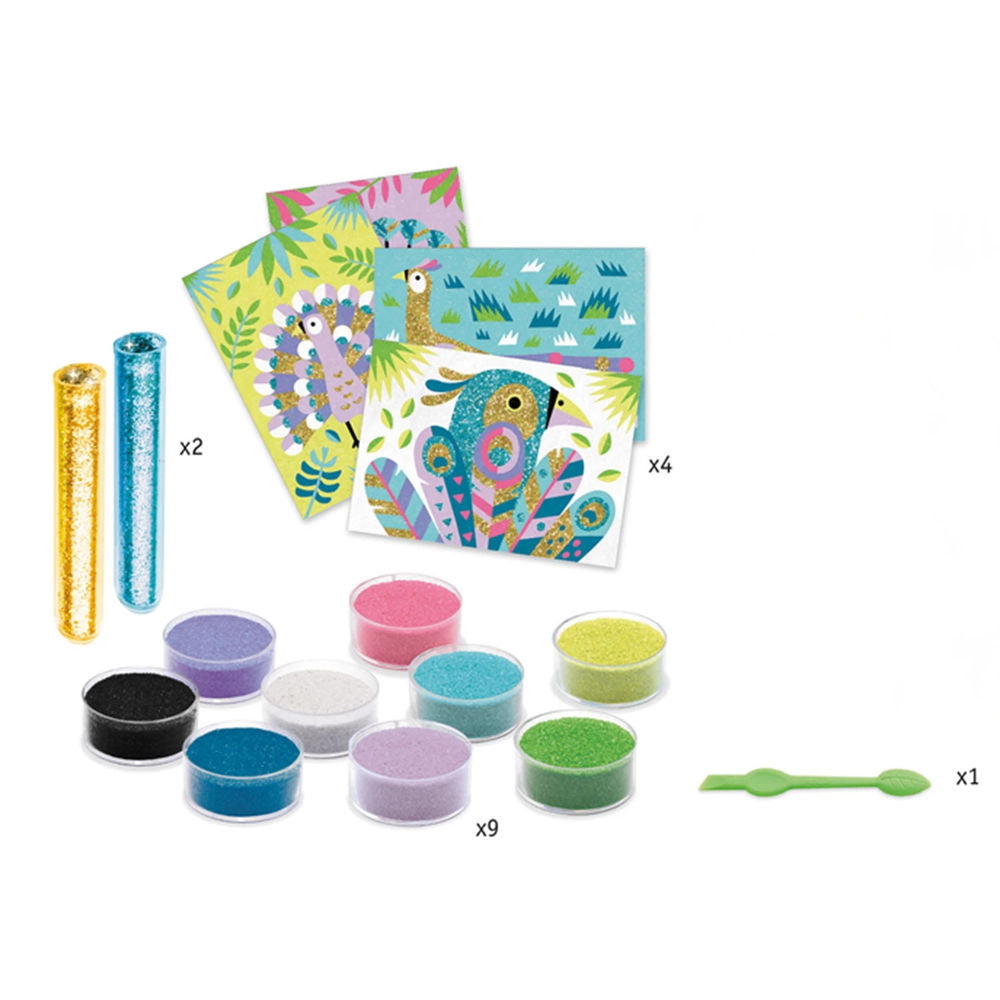 Djeco Sandbilder Bunte Vögel