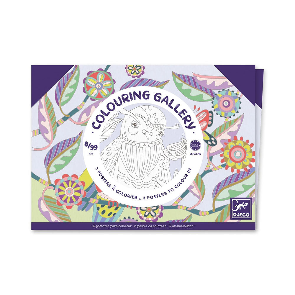 Djeco Colouring Gallery Vögel