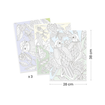 Djeco Colouring Gallery Vögel