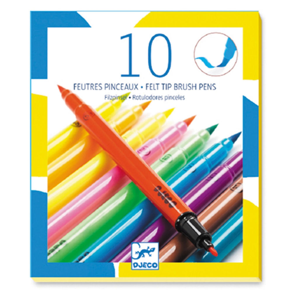 Djeco 10 Filzpinsel pop