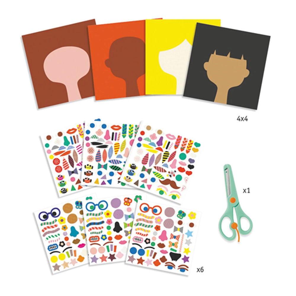 Djeco Sticker und Basteln Friseur