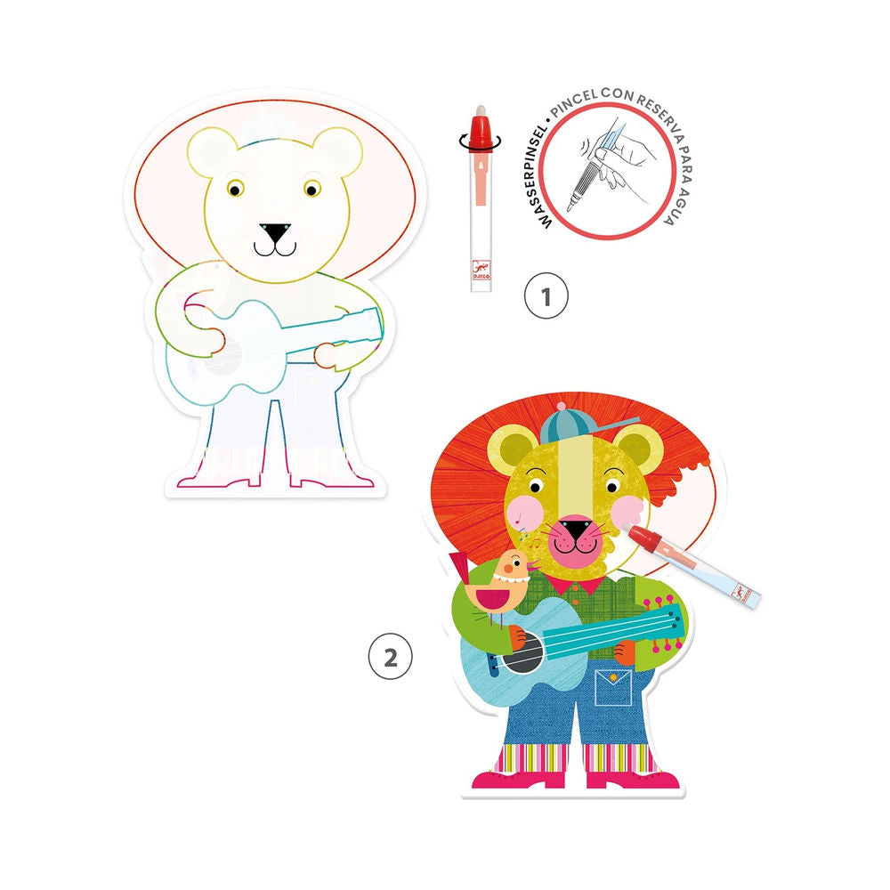 Djeco Zauber-Malbilder Animalo-Len