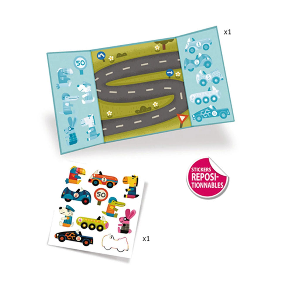 Djeco Stickerbilder Auto