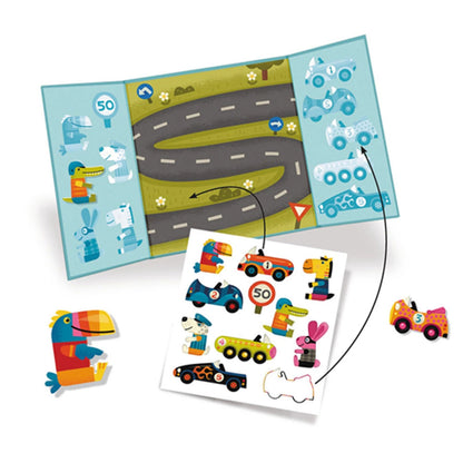 Djeco Stickerbilder Auto