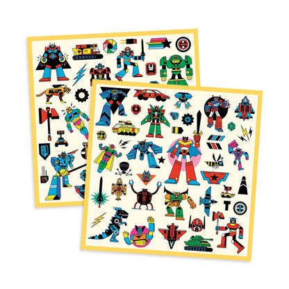 Djeco Sticker metallic Roboter