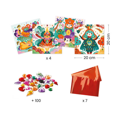 Djeco Folienbilder Glitzersteine Harmonie