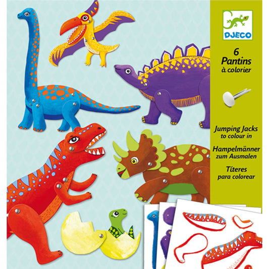 Djeco Hampelmänner zum Ausmalen Dinos
