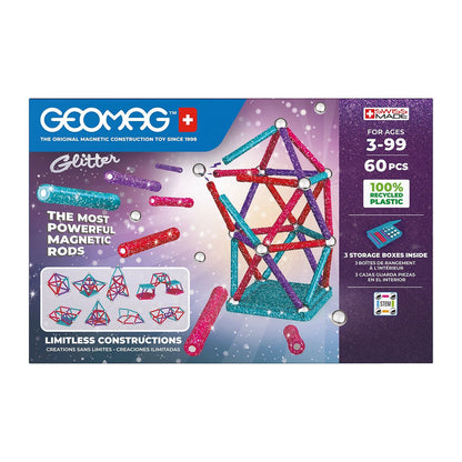 Geomag GLITTER GREEN line 60 Teile