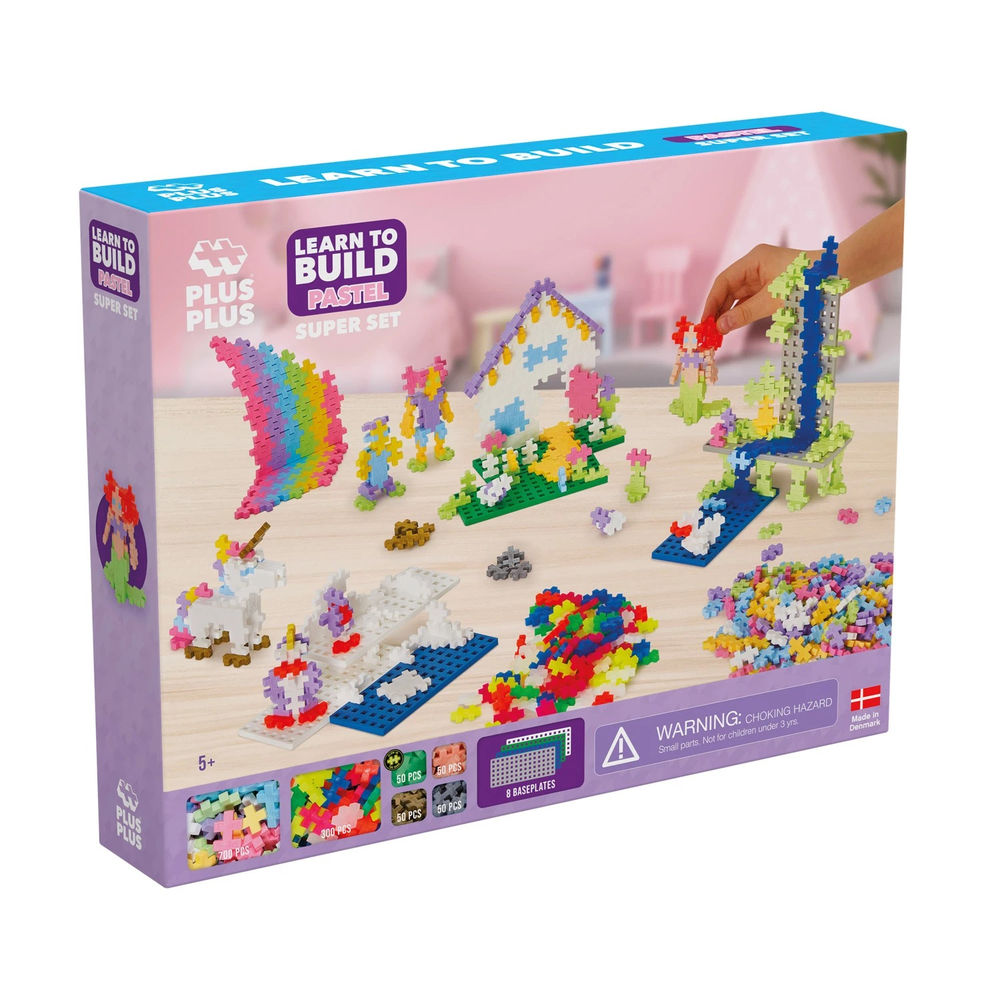 Plus-Plus Learn to build Super Pastel Set 1200 pcs