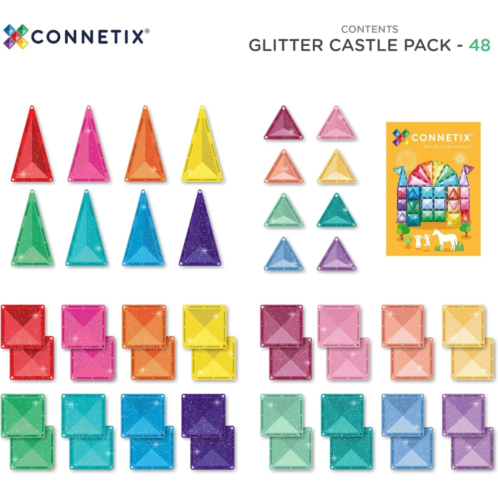 Glitzer Schloss Packung, 48-teilig