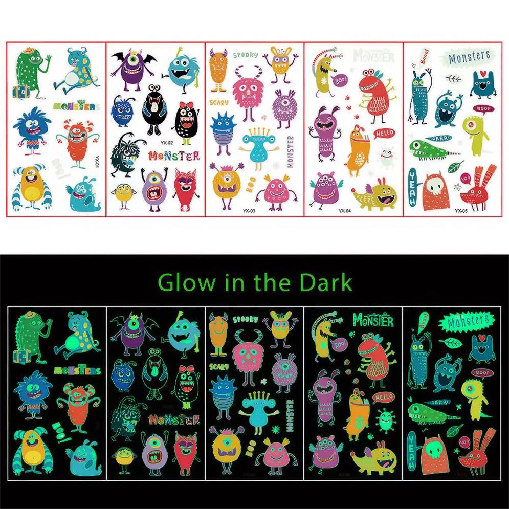 Glow in the Dark Tattoos Monster